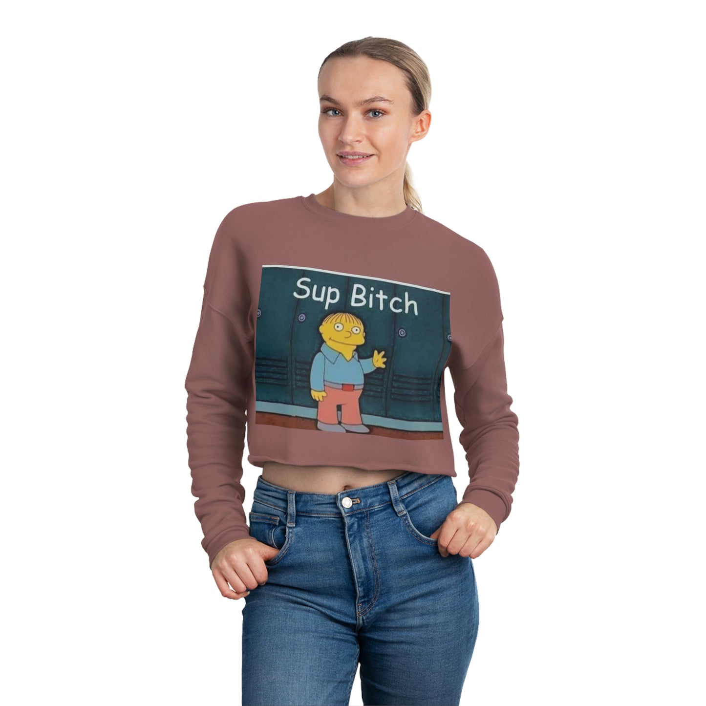 Sup Bitch Cropped Sweatshirt