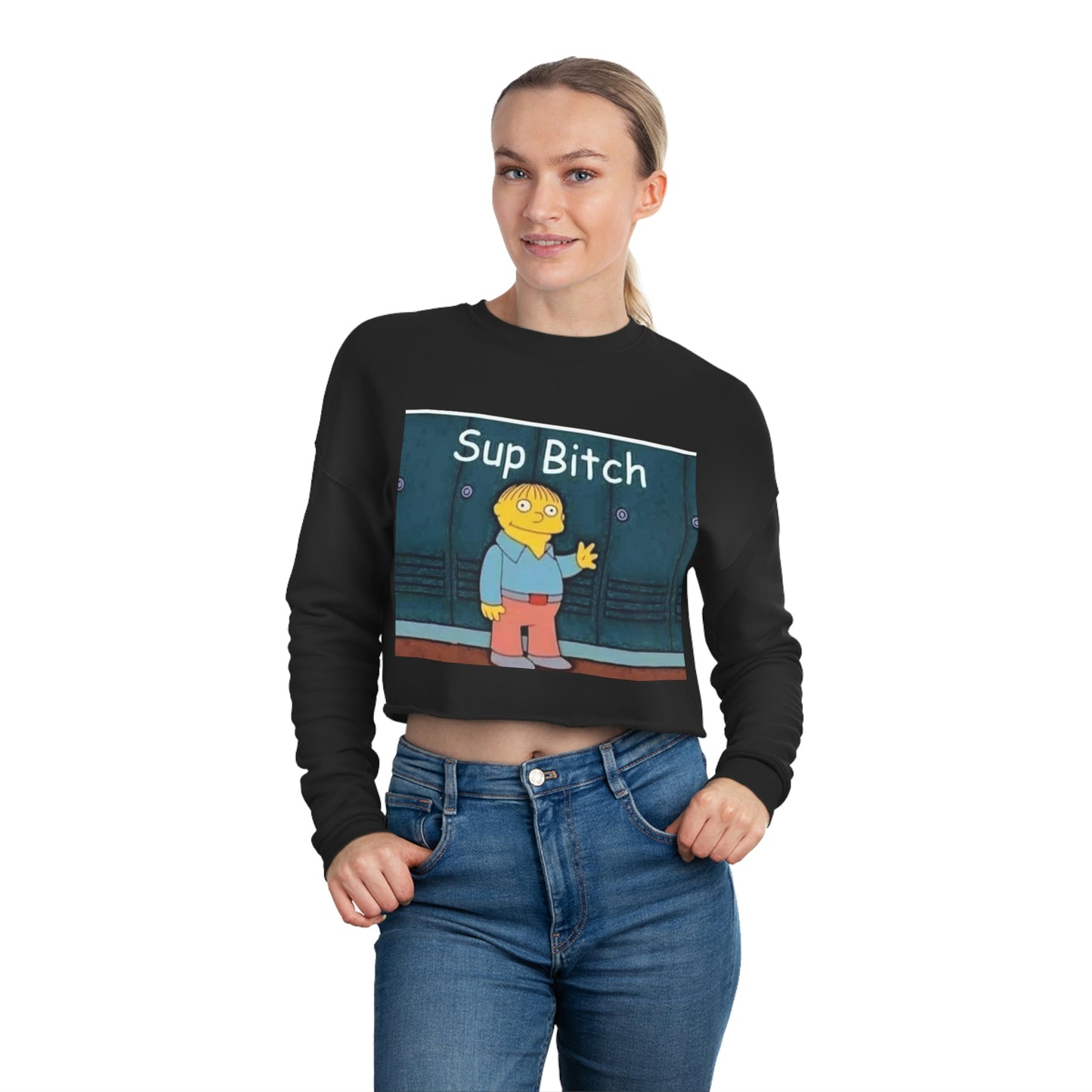 Sup Bitch Cropped Sweatshirt