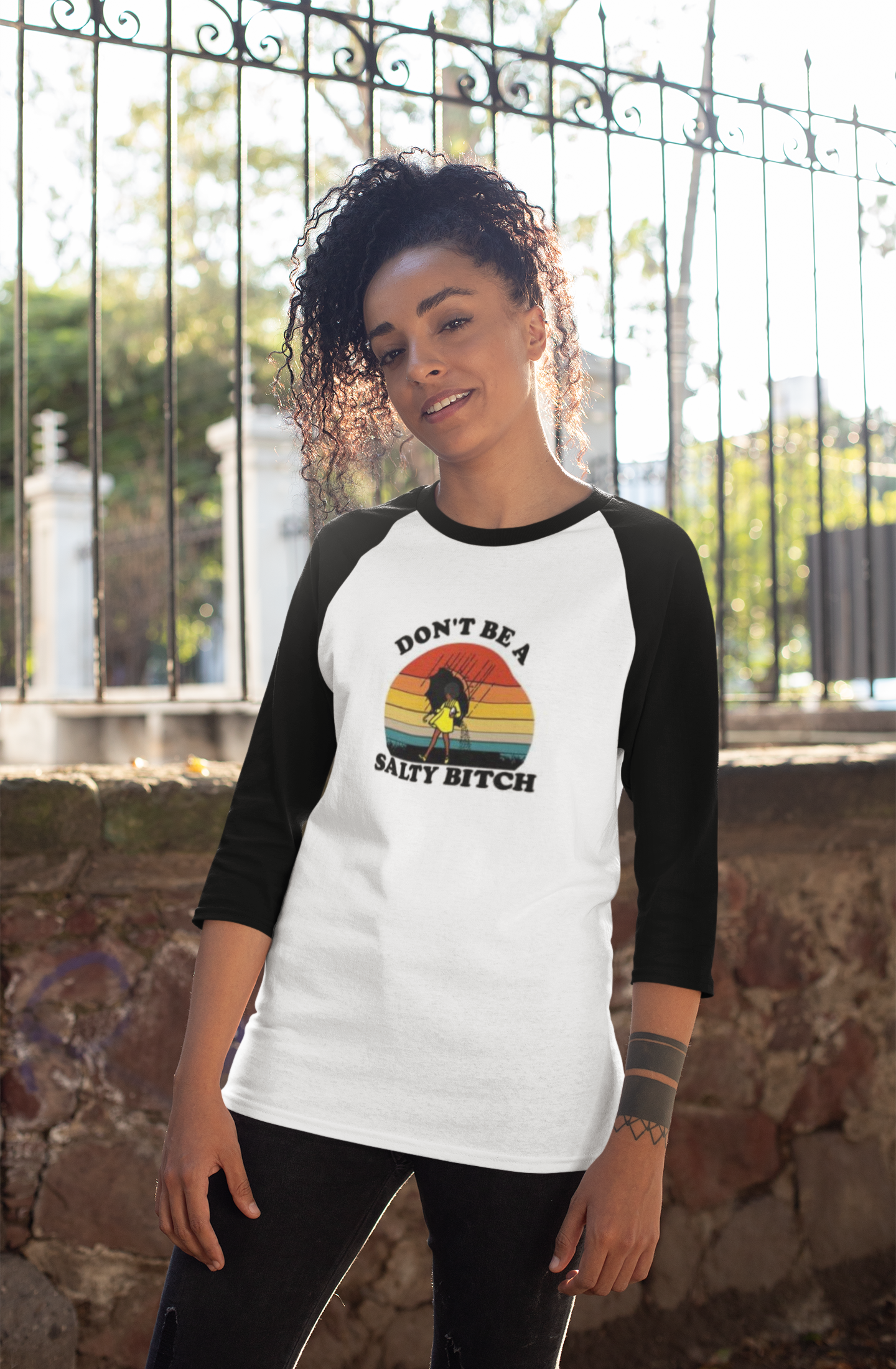 "Don't be a Salty Bih" Baseball Tee