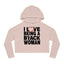 I love being a Black Woman.......  Cropped Hooded Sweatshirt