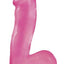 Basix Rubber 6.5 inches Dong Suction Cup Pink